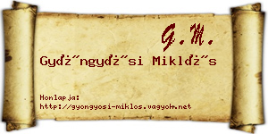 Gyöngyösi Miklós névjegykártya