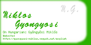 miklos gyongyosi business card